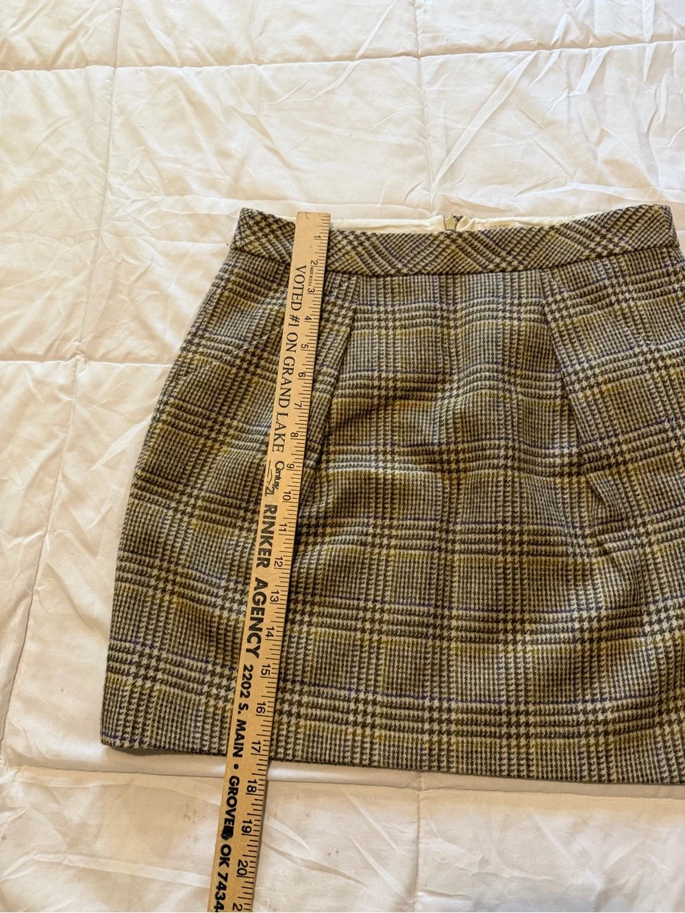 J. Crew Plaid Mini Skirt in Brown and Black